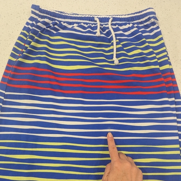 Tommy Hilfiger Women Blue Red Cotton Striped Maxi Skirt Casual Pockets Spring S - Picture 10 of 14